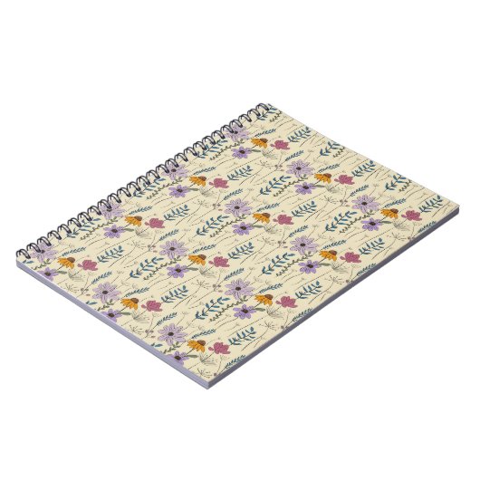 Whimsical Wildflower Seamless Pattern Notitieboek (Linkerzijde)