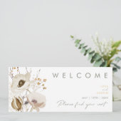 Whimsical Wildflower Seating Chart Header (Staand voorkant)