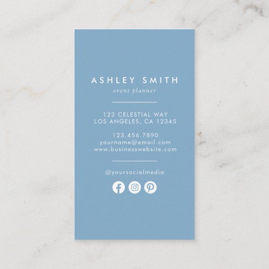 Whimsical Wildflower Social Media Visitekaartje (Achterkant)