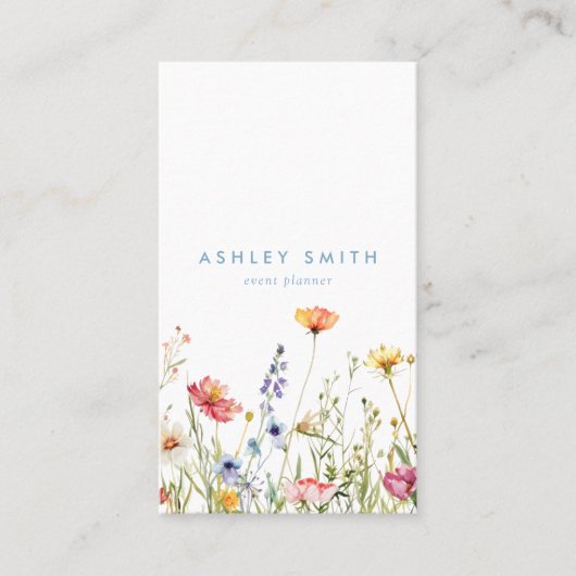 Whimsical Wildflower Social Media Visitekaartje (Voorkant)