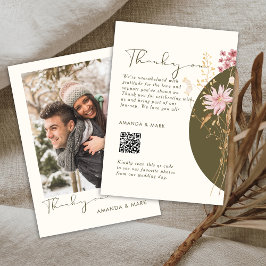 Whimsical Wildflower Spring Summer Herfst Bedankkaart