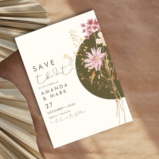 Whimsical Wildflower Spring Summer Herfst Invitati Kaart