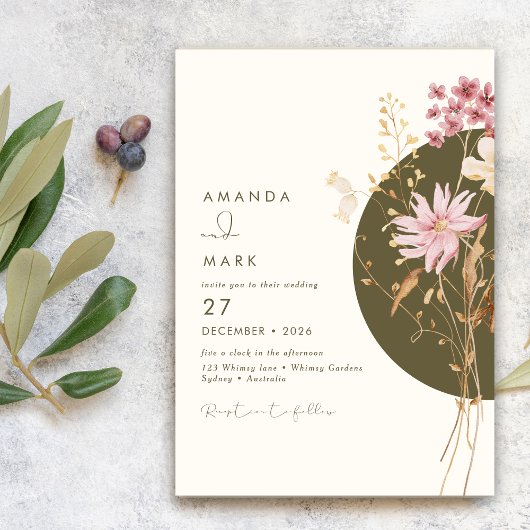 Whimsical Wildflower Spring Summer Herfst Kaart