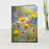 Whimsical Wildflower Sympathie Kaart (Voorkant)