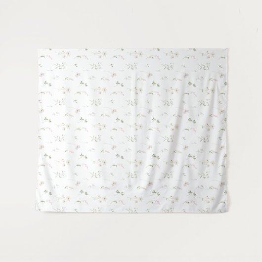 Whimsical Wildflower Tapestry Backdrop Wandkleed (Voorkant (horizontaal))