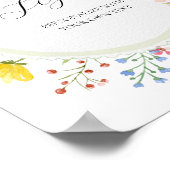 Whimsical Wildflower Tea Party Aangepaste Tekst Te Poster (Hoek)