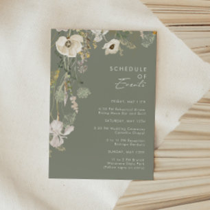 Whimsical Wildflower Tijdschema van evenementen Informatiekaartje