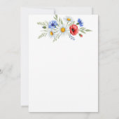 Whimsical Wildflower Uitnodiging Achtergrond (Achterkant)