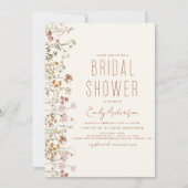 Whimsical Wildflower Vrijgezellenfeest Foto Kaart (Voorkant)