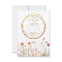 Whimsical Wildflower Waterverf Design bruiloft