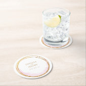 Whimsical Wildflower Waterverf Design bruiloft Ronde Kartonnen Onderzetter (Insitu)