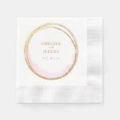 Whimsical Wildflower Waterverf Design bruiloft Servet (Voorkant)