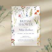 Whimsical Wildflower Waterverf Vrijgezellenfeest Kaart