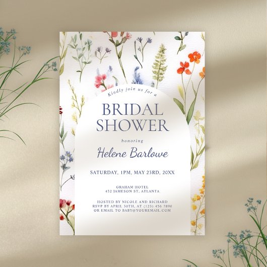 Whimsical Wildflower Waterverf Vrijgezellenfeest Kaart