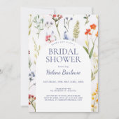 Whimsical Wildflower Waterverf Vrijgezellenfeest Kaart (Voorkant)