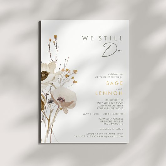 Whimsical Wildflower we doen nog steeds renewal Kaart