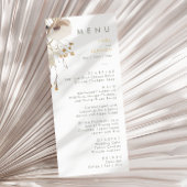 Whimsical Wildflower Weddenningmenu Menu