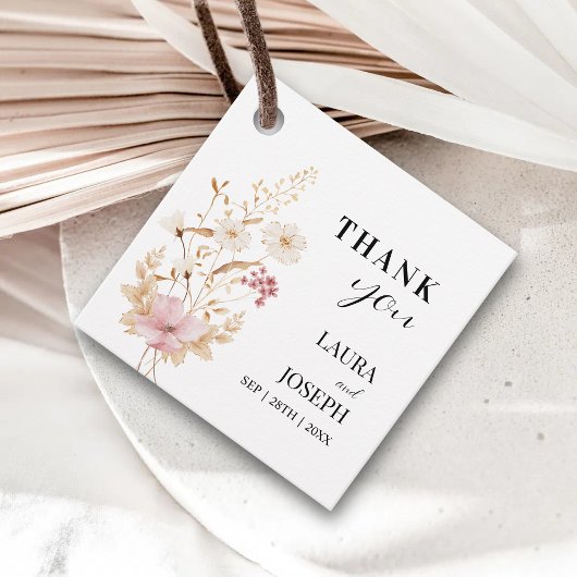 Whimsical Wildflower Wedding Bedankt Cadeaus Bedankjes Labels