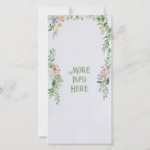 Whimsical Wildflower Wedding Ceremony Uitnodiging (Achterkant)