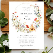 Whimsical Wildflower Wedding Kaart