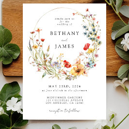 Whimsical Wildflower Wedding Kaart