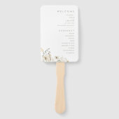 Whimsical Wildflower Wedding Programme Handwaaier (Voorkant)