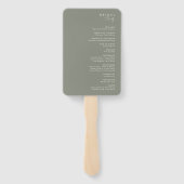 Whimsical Wildflower Wedding Programme Handwaaier (Achterkant)