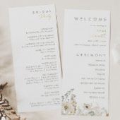 Whimsical Wildflower Wedding Programme Programmakaart