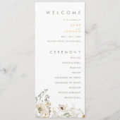 Whimsical Wildflower Wedding Programme Programmakaart (Voorkant)