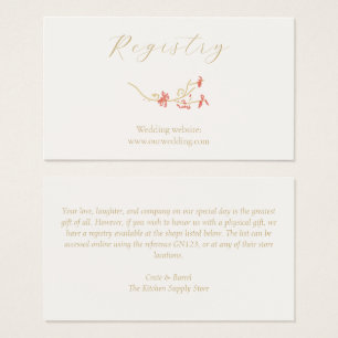 Whimsical Wildflower Wedding Registry Bijeenkomst Visitekaartje