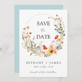 Whimsical Wildflower Wedding Save The Date