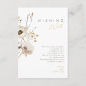 Whimsical Wildflower Wedding Wishing Well Card Informatiekaartje (Voorkant)