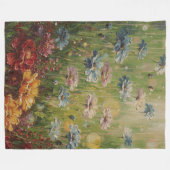 Whimsical Wildflower Weide Fleece Deken (Voorkant (Horizontaal))