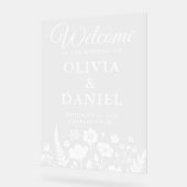 Whimsical Wildflower Welkomstbord Acryl Bord (Hoek)