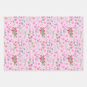 Whimsical Wildflowers Bloemen Kleurrijk Patroon Inpakpapier Vel (Voorkant 3)