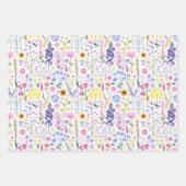 Whimsical Wildflowers Bloemen Kleurrijk Patroon Inpakpapier Vel (Voorkant)