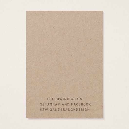 Whimsical Wildflowers Earring Display Kaart (Achterkant)