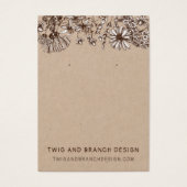 Whimsical Wildflowers Earring Display Kaart (Voorkant)