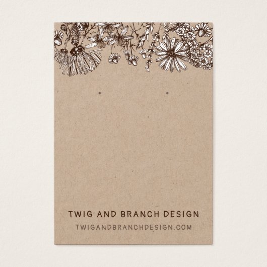 Whimsical Wildflowers Earring Display Kaart (Voorkant)