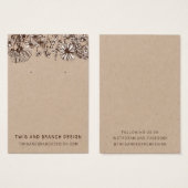 Whimsical Wildflowers Earring Display Kaart (Voorkant /achterkant)