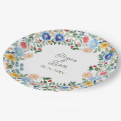 Whimsical Wildflowers Floral Garden Wedding Papieren Bordje (Gekanteld)