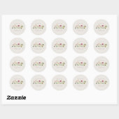 Whimsical Wildflowers Garden Wedding Ronde Sticker (Vel)