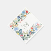 Whimsical Wildflowers Garden Wedding Servet (Hoek)