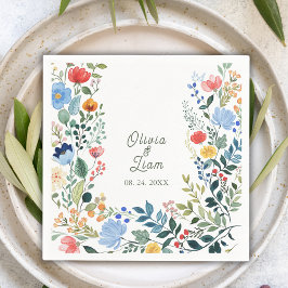 Whimsical Wildflowers Garden Wedding Servet