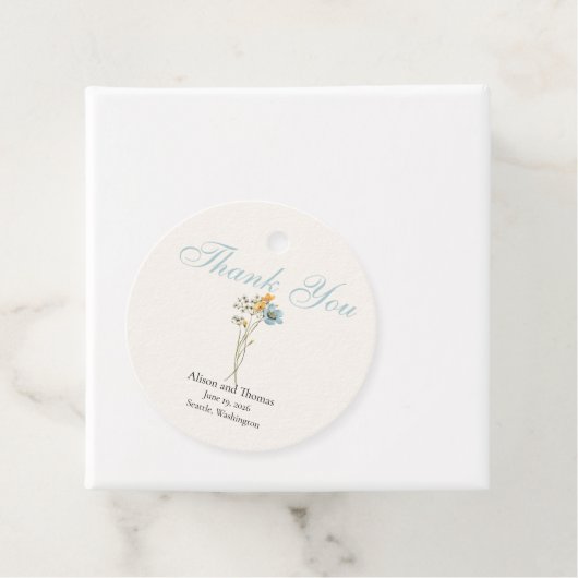 Whimsical Wildflowers Meadow Wedding  Bedankjes Labels (In situ)