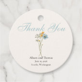 Whimsical Wildflowers Meadow Wedding  Bedankjes Labels (Voorkant)