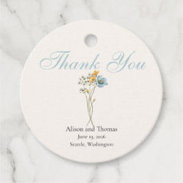 Whimsical Wildflowers Meadow Wedding  Bedankjes Labels
