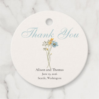 Whimsical Wildflowers Meadow Wedding  Bedankjes Labels
