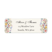Whimsical Wildflowers Meadow Wedding  Etiket (Voorkant)