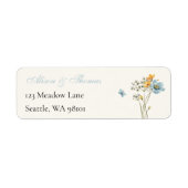 Whimsical Wildflowers Meadow Wedding  Label (Voorkant)